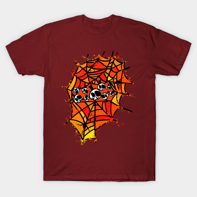 Colorful spider web T-Shirt by CindyS